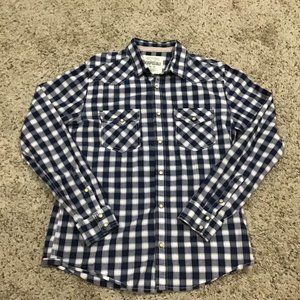 Aeropostale Men's Long Sleeve Pearl Snap Shirt Size Medium Western / Rockabilly